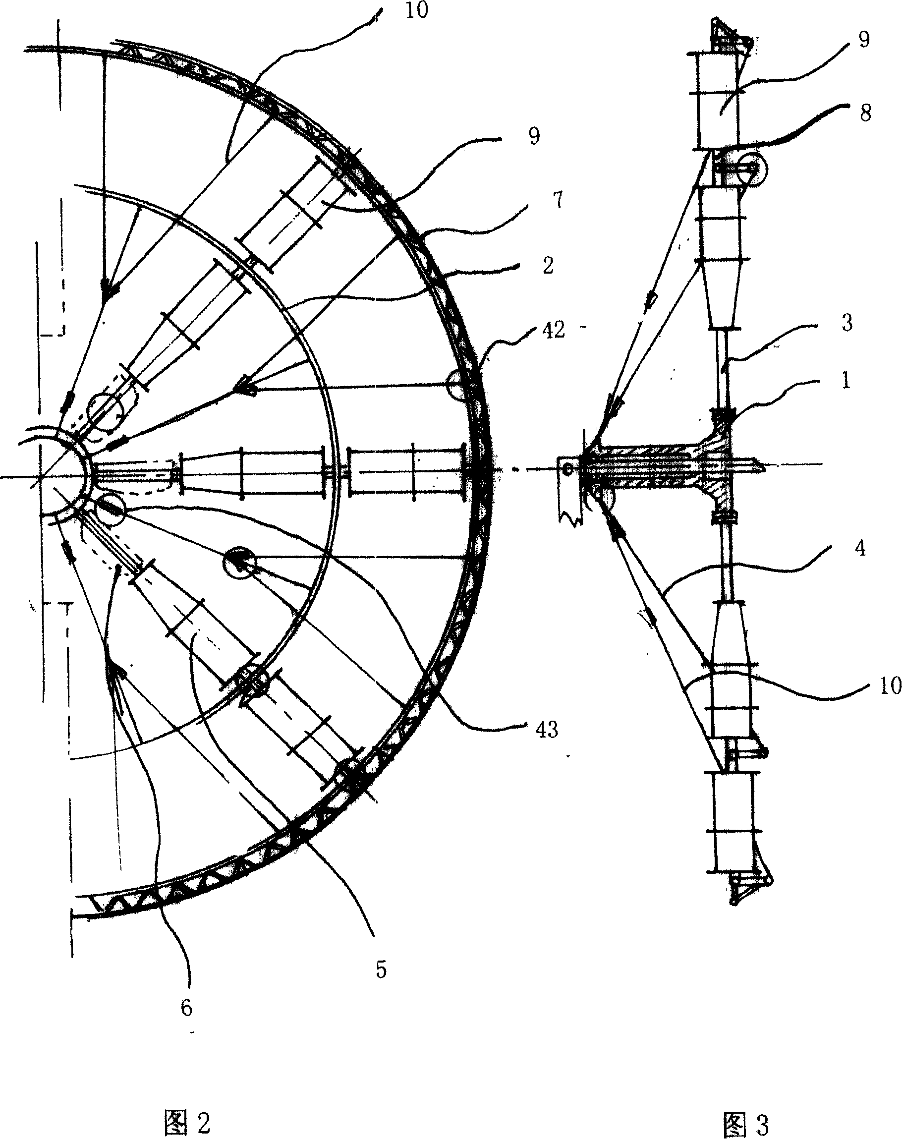 Ventilator turbine of wind power generator set