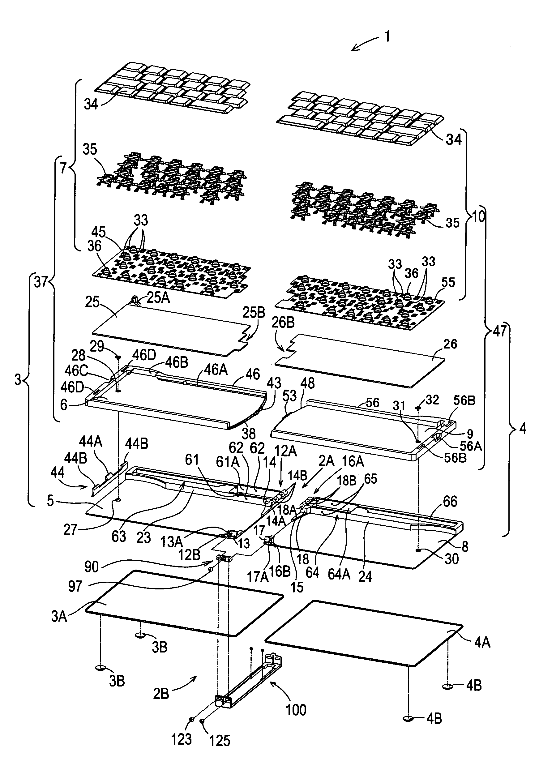 Foldable keyboard