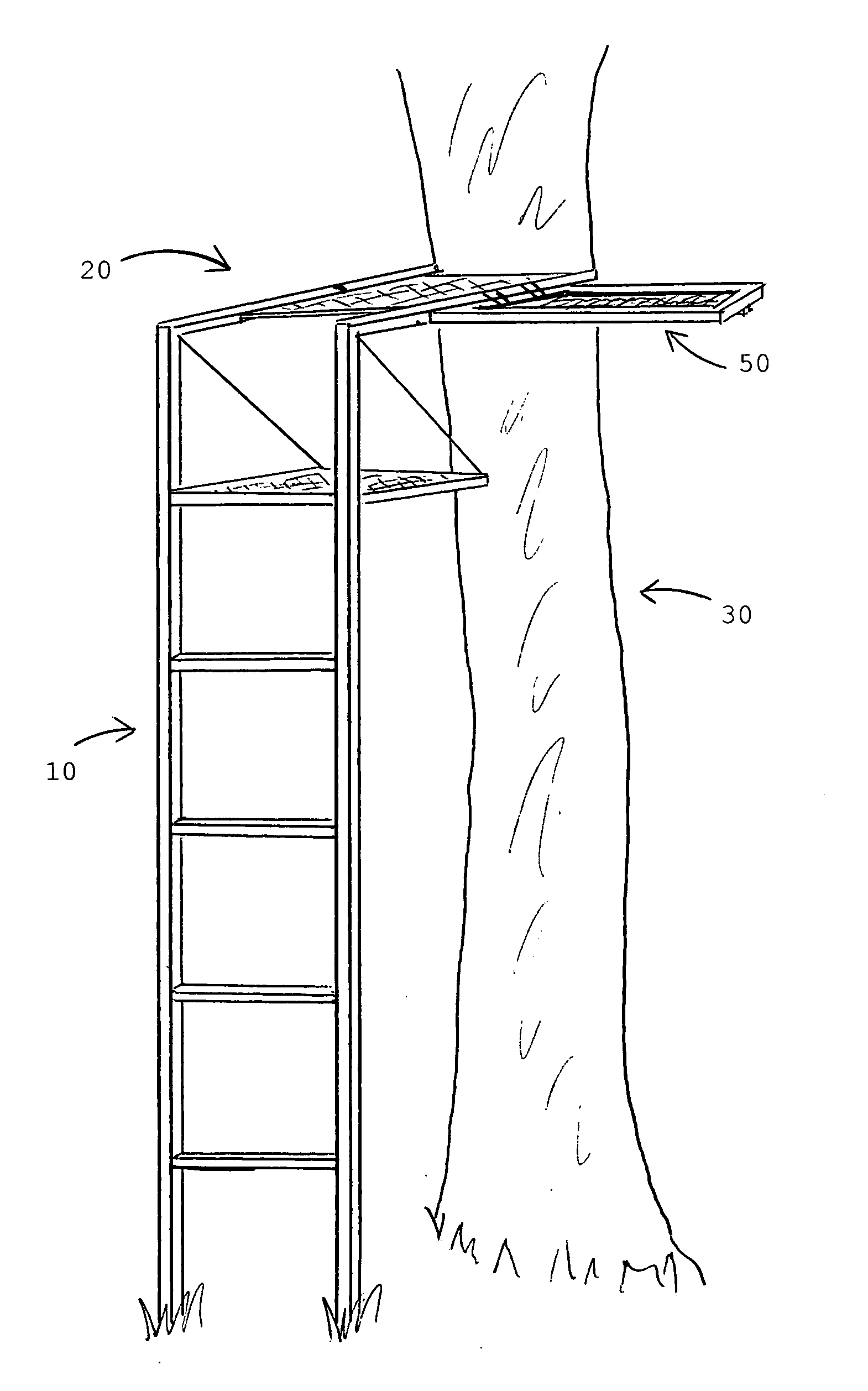 Tree stand shelf