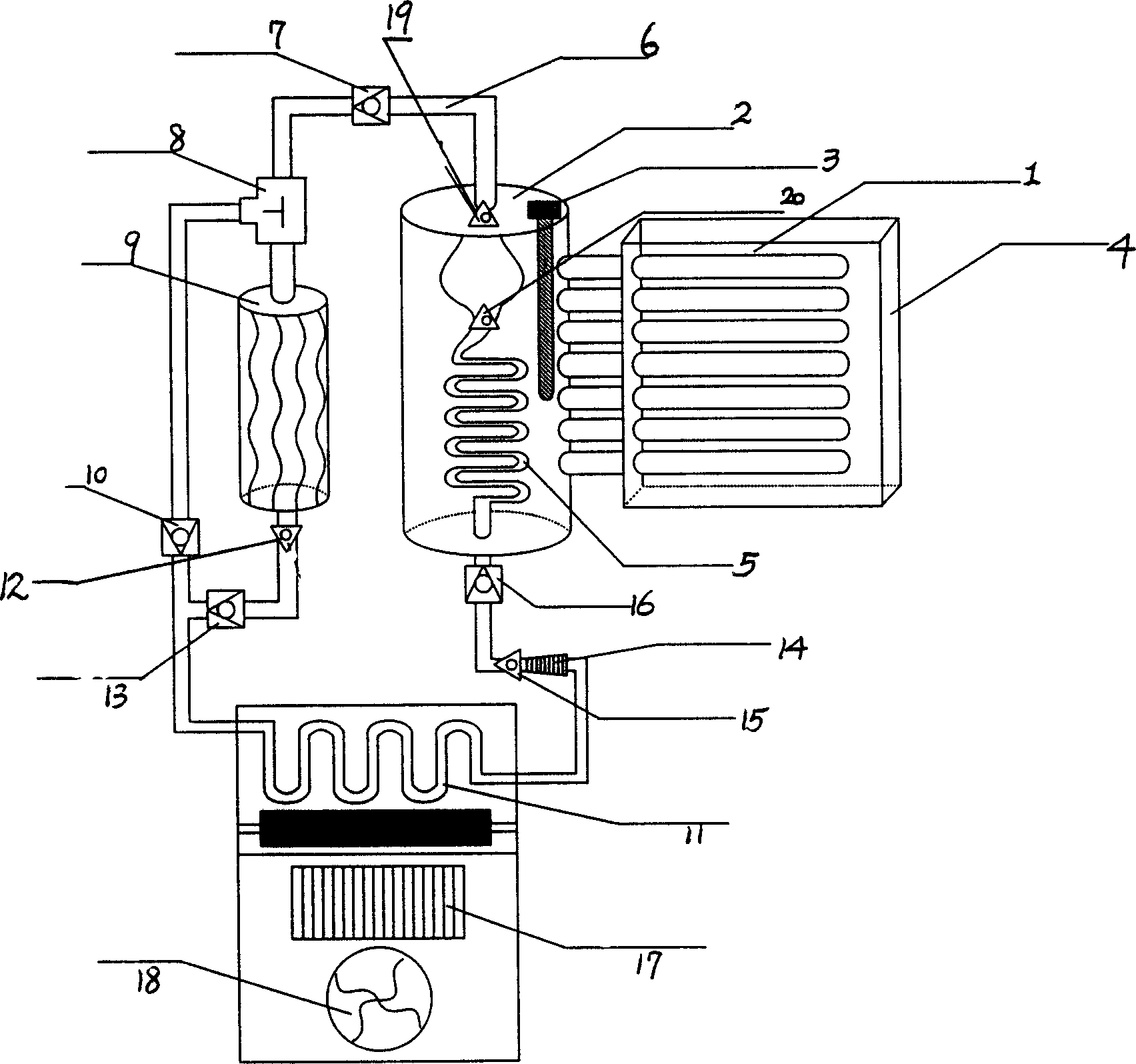 Solar cooling-heating air-conditioner