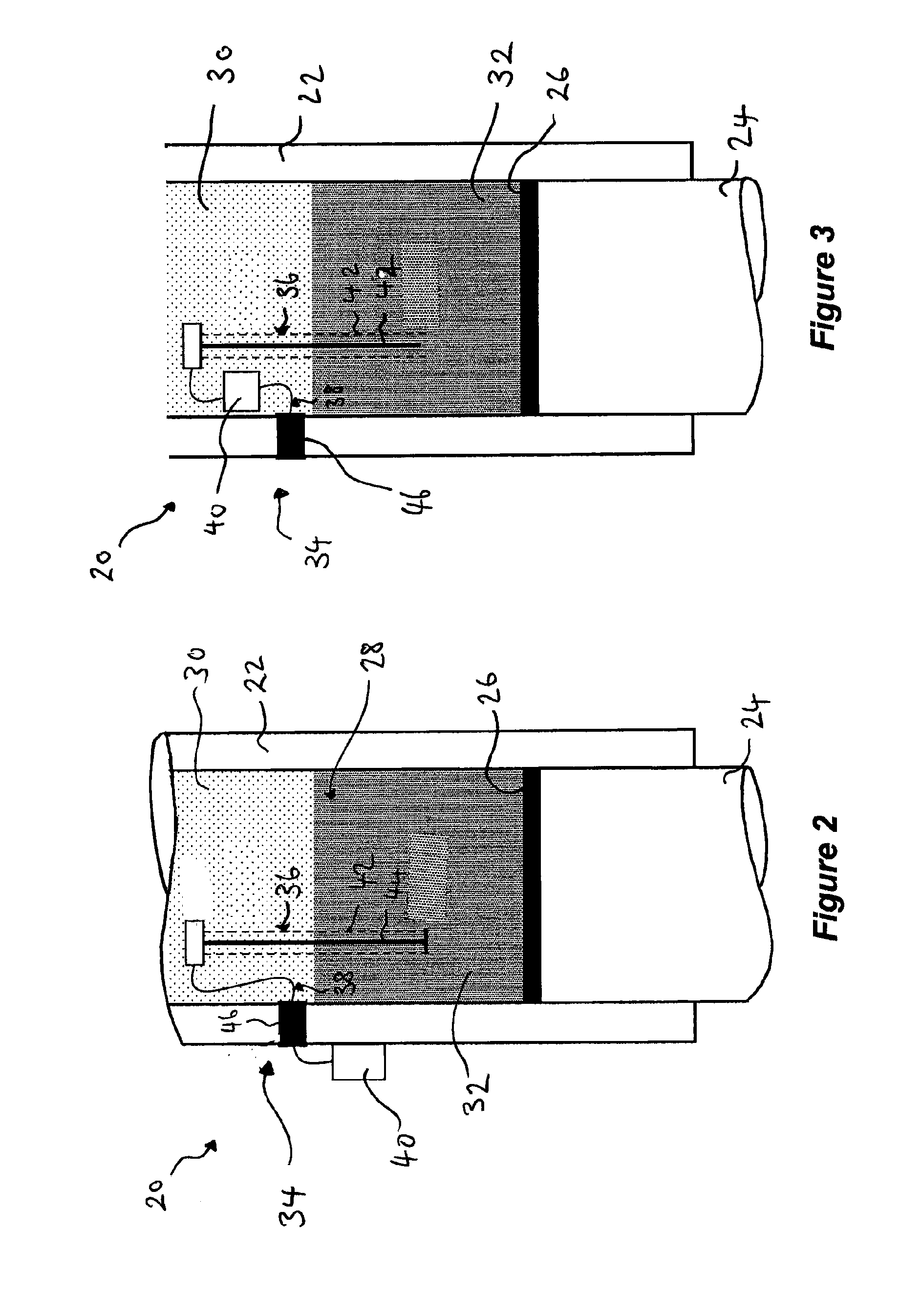 Shock absorber and a method of determining the level of liquid in a shock absorber