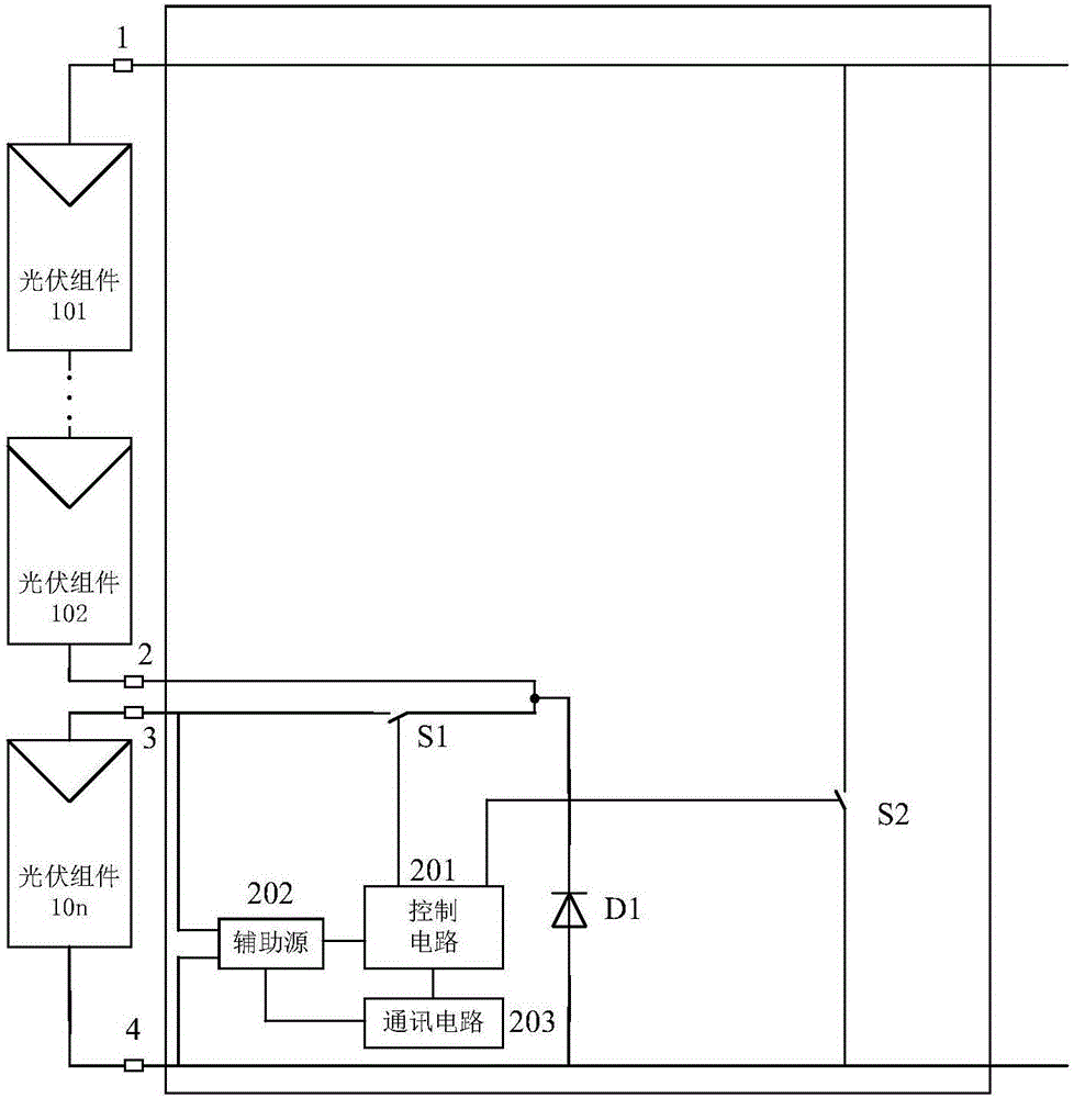 Photovoltaic rapid turn-off device and photovoltaic system