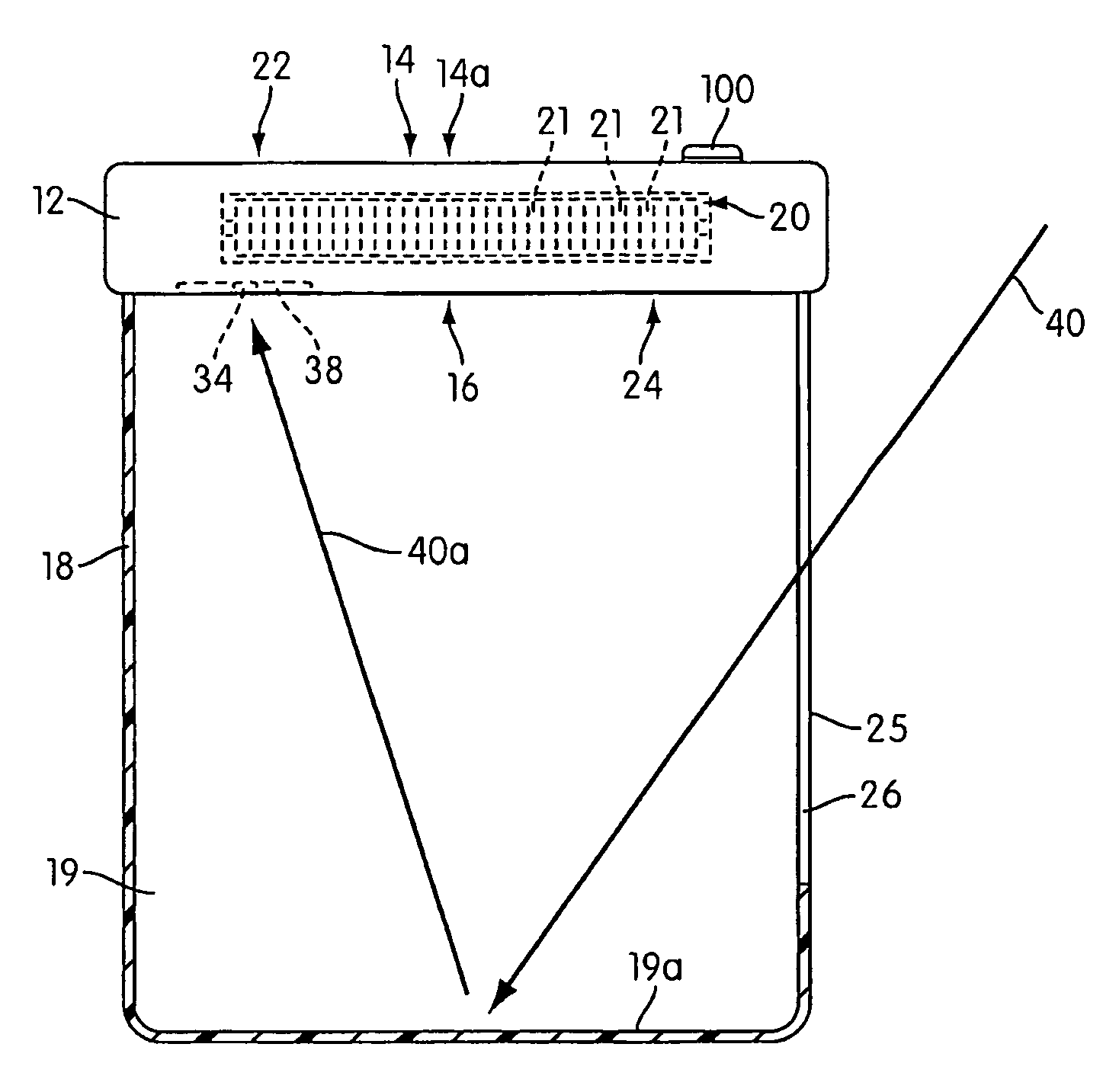 Bin full detection with light intensity sensing