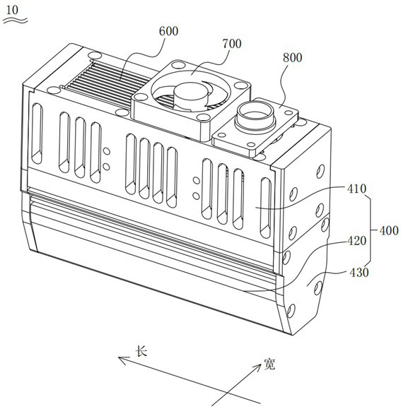 Linear light sweeping module for developing glass and liquid crystal whole film image detector