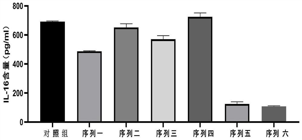 A kind of sgRNA targeting IL-16 gene, plasmid group and gene knockout method and application