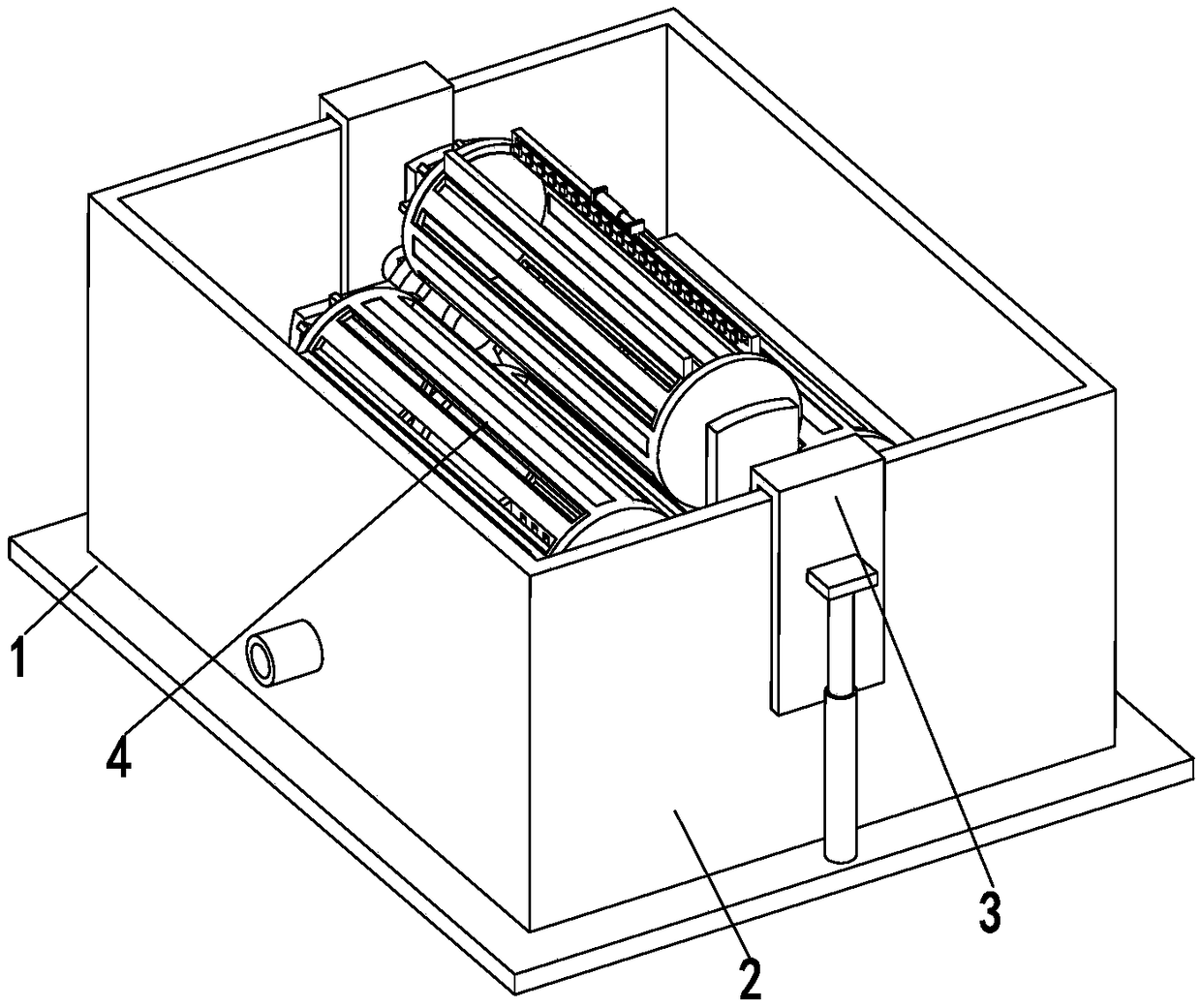 Mixed rubber cooling treatment device and rubber cooling treatment method