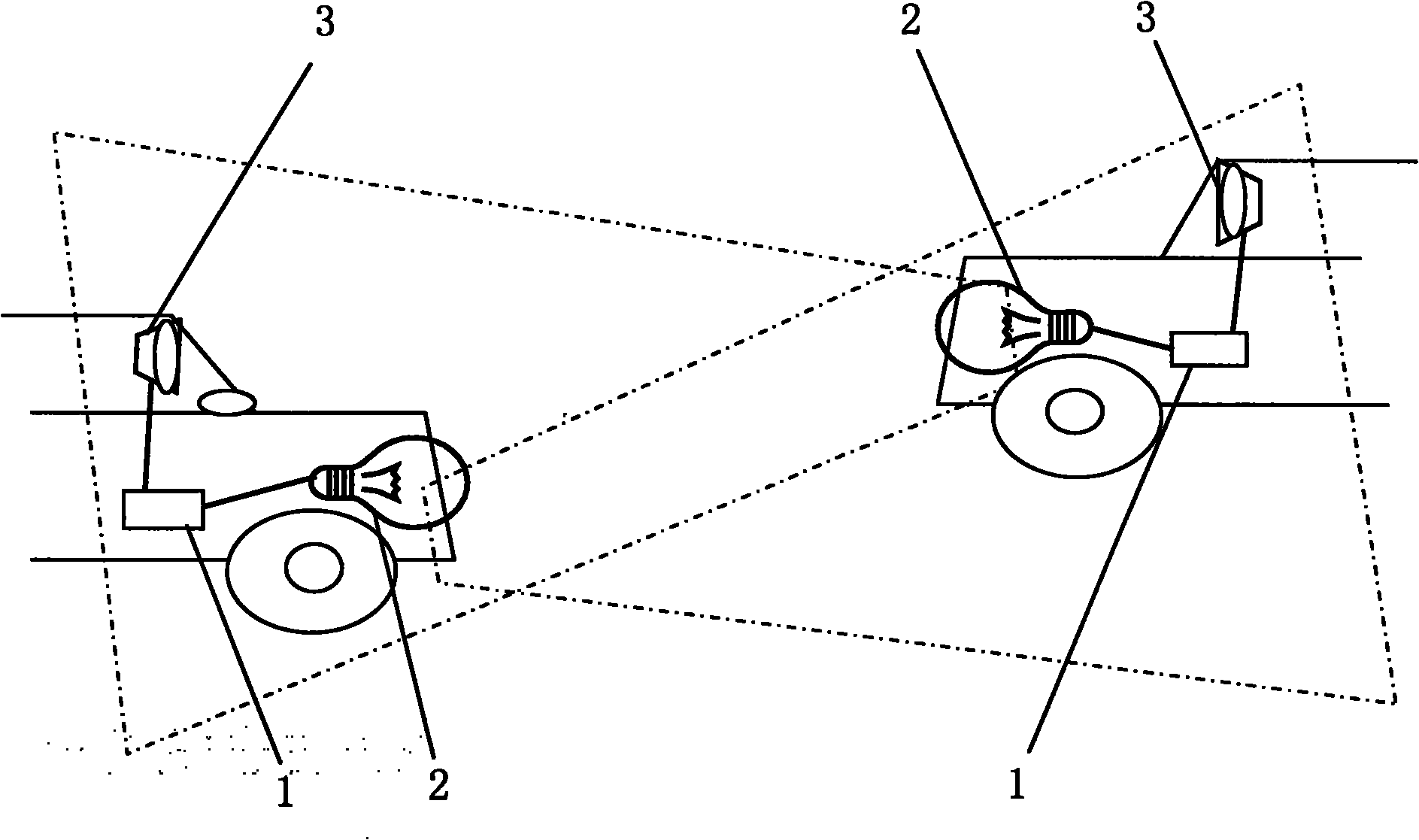 Non-glare vehicle light system