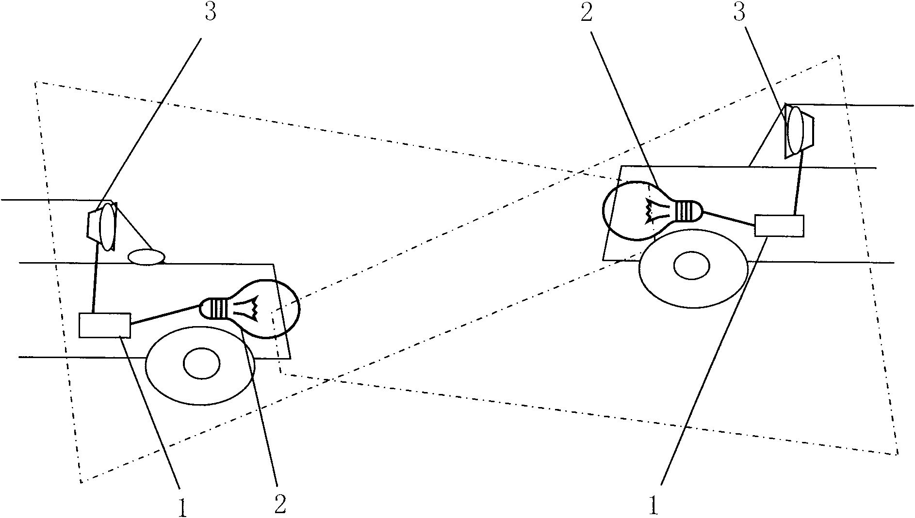 Non-glare vehicle light system