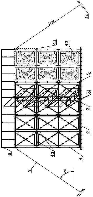 Modularized enclosure cage structure and construction method