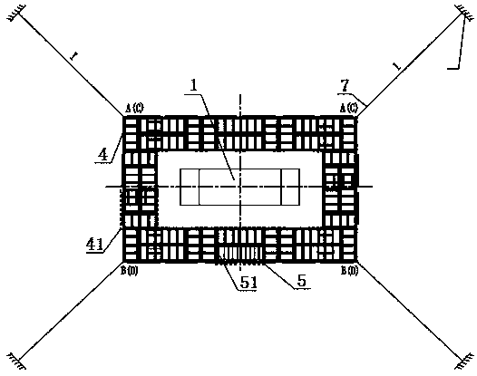 Modularized enclosure cage structure and construction method