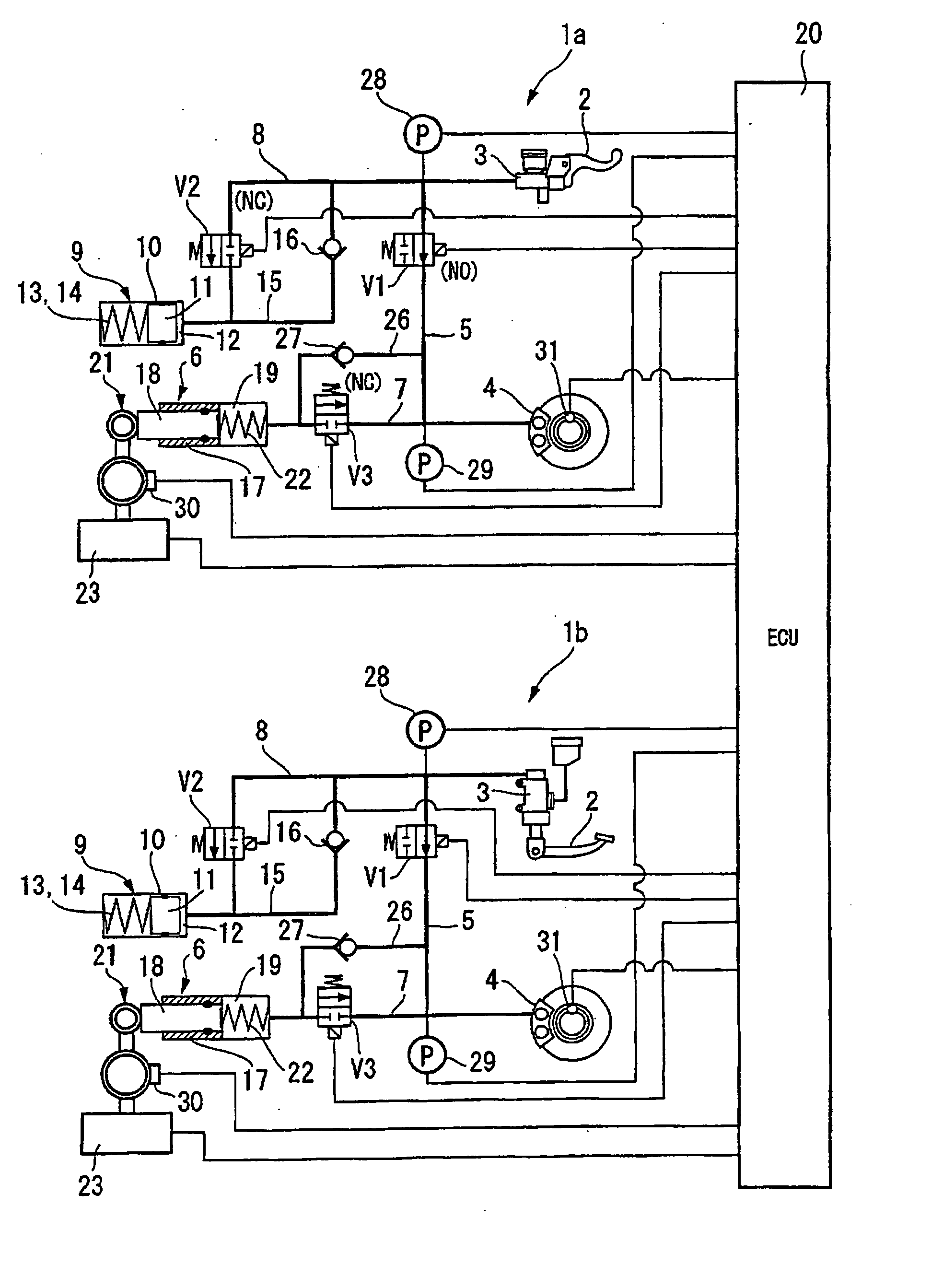 Braking device for vehicle