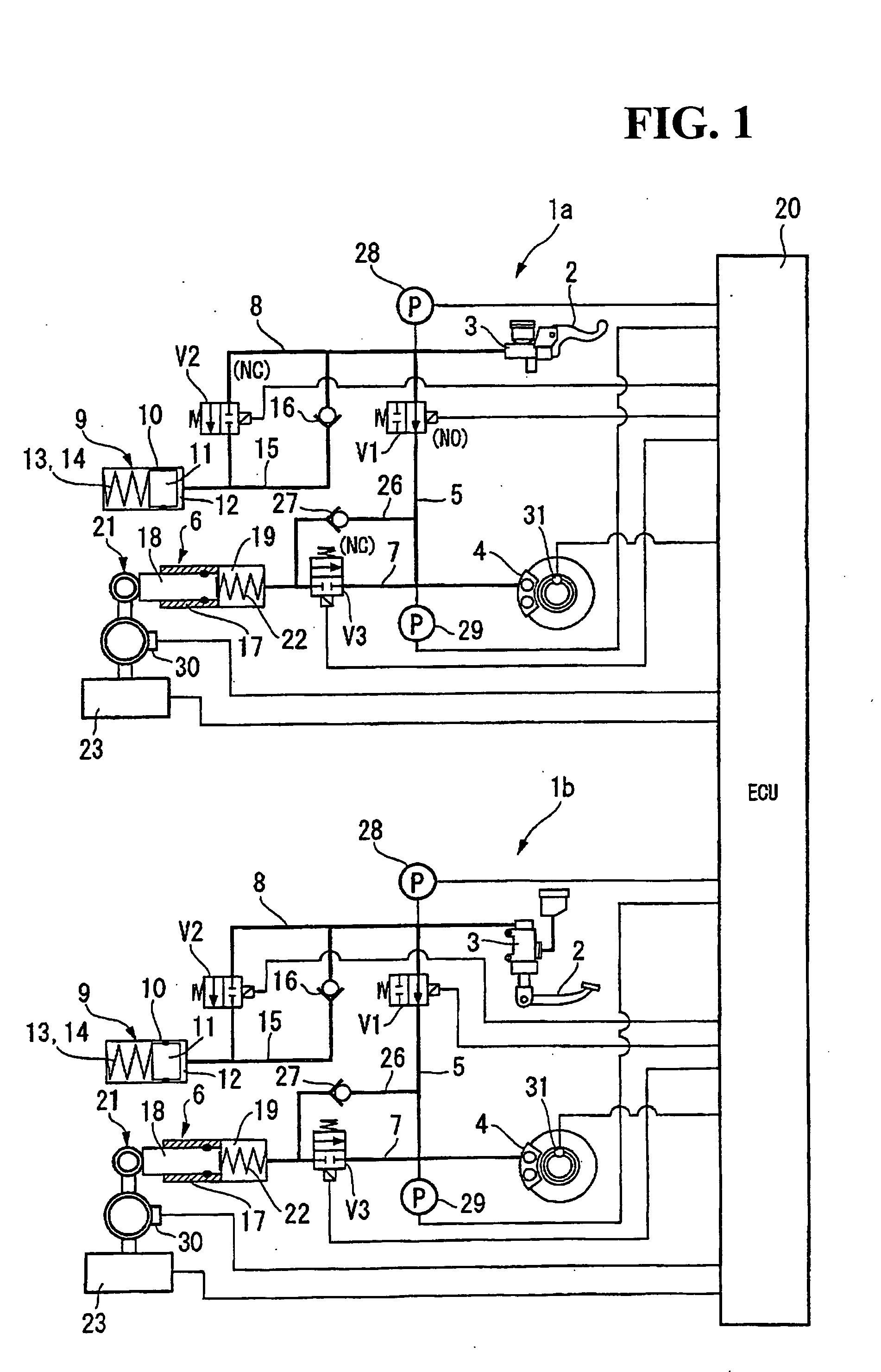 Braking device for vehicle