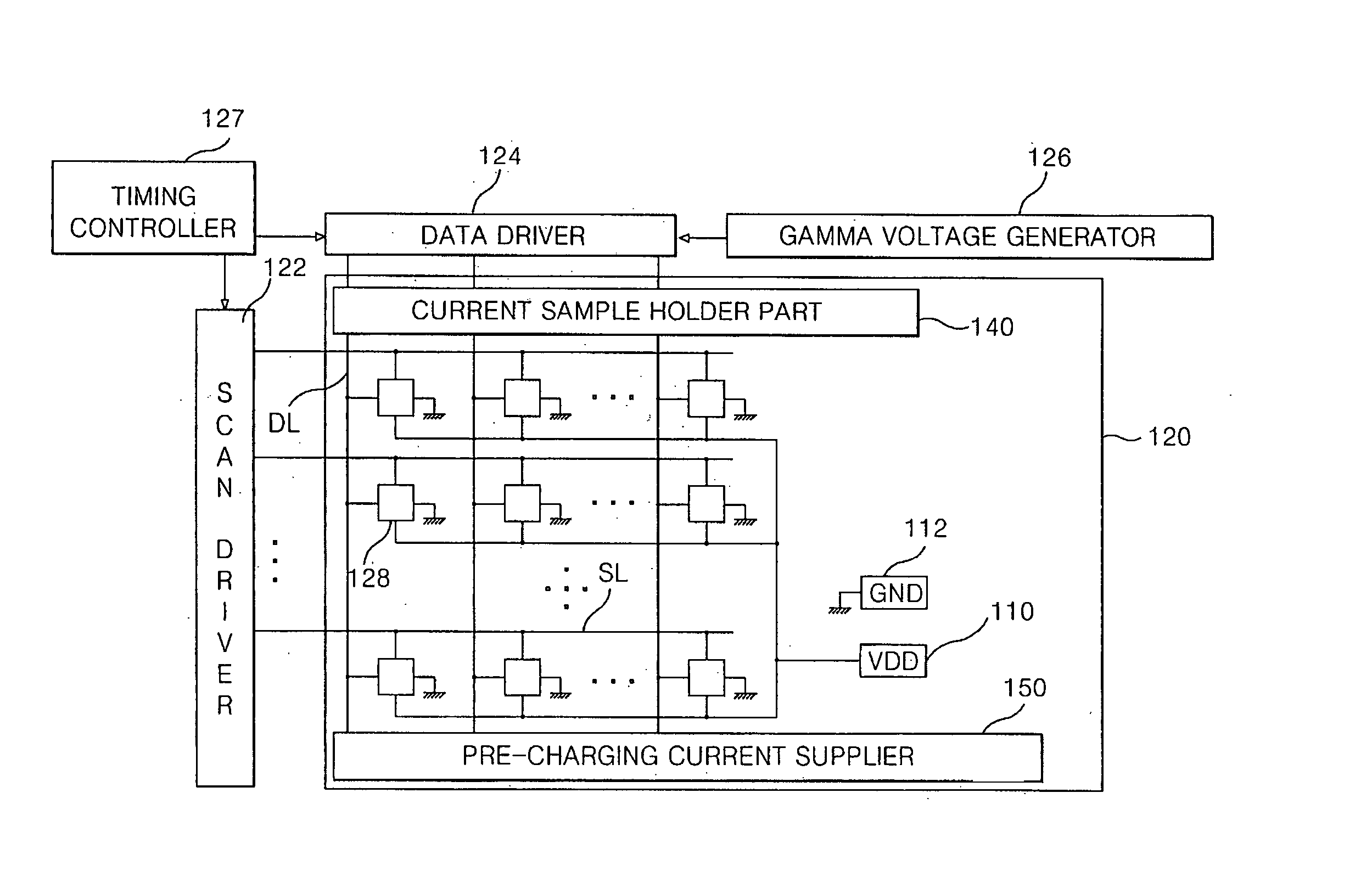 Electro-luminescence display device and driving apparatus thereof