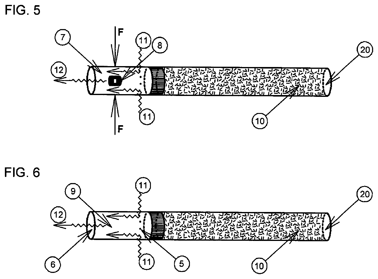 Disposable Inhalation Device That Releases Smoke Which is Not Direclty Inhaled