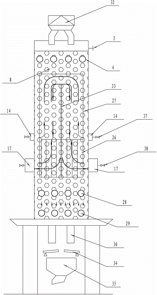 Carbon dioxide recovery chamber type lime shaft furnace