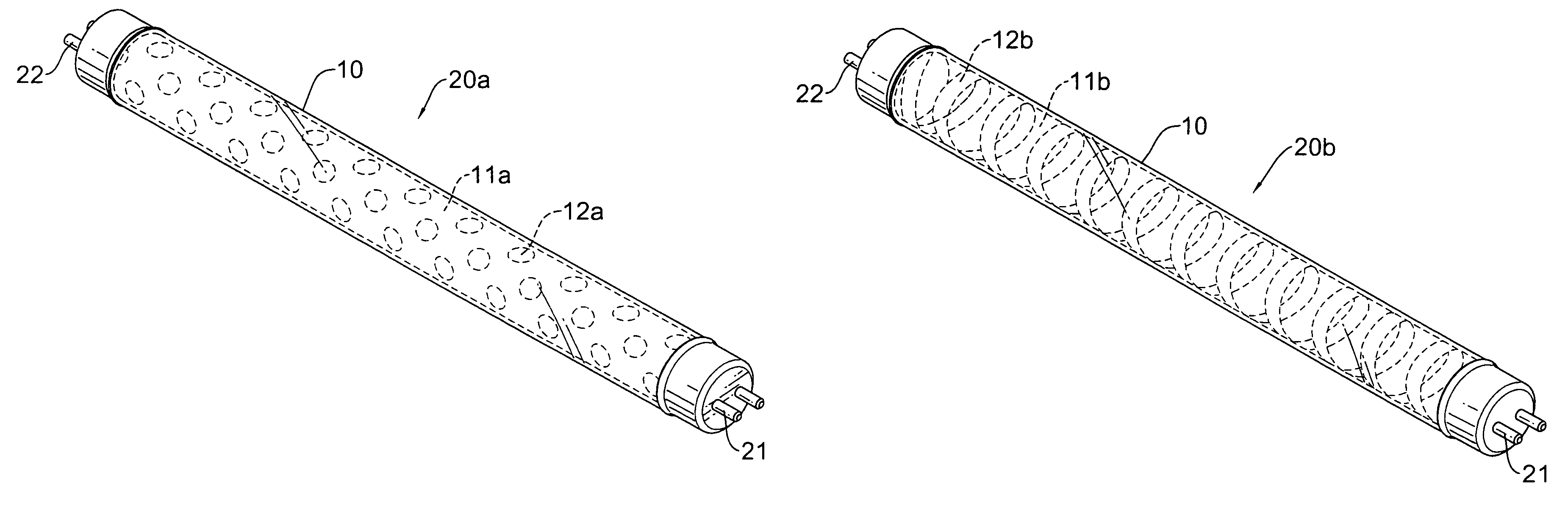 Lamp body for a fluorescent lamp