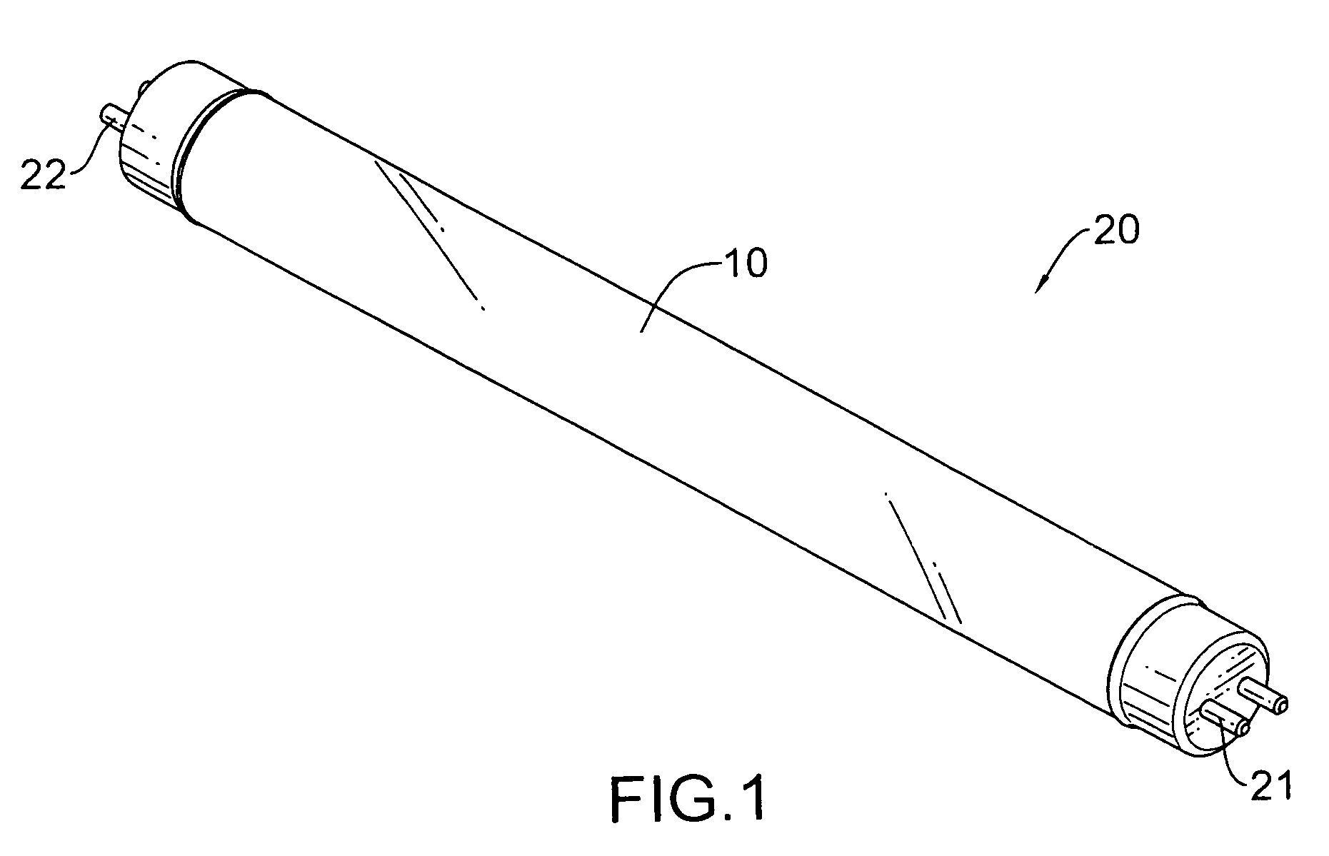 Lamp body for a fluorescent lamp