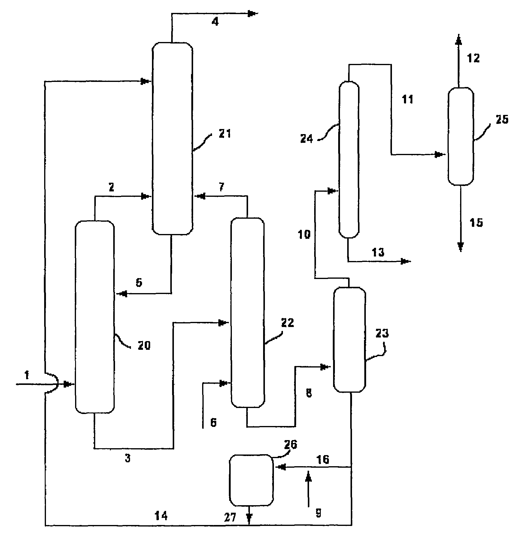 Process for recovery and recycle of ammonia from a vapor stream