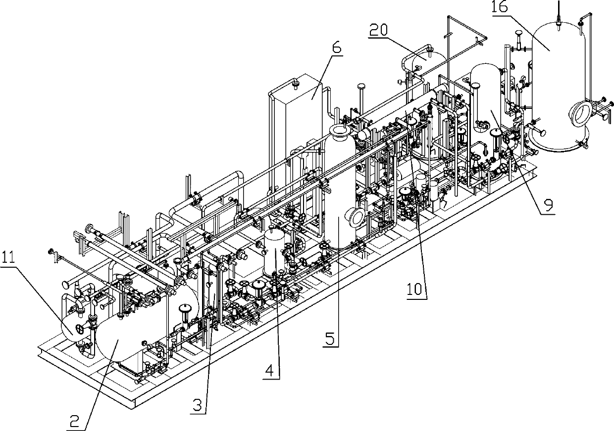 Natural gas deacidification module