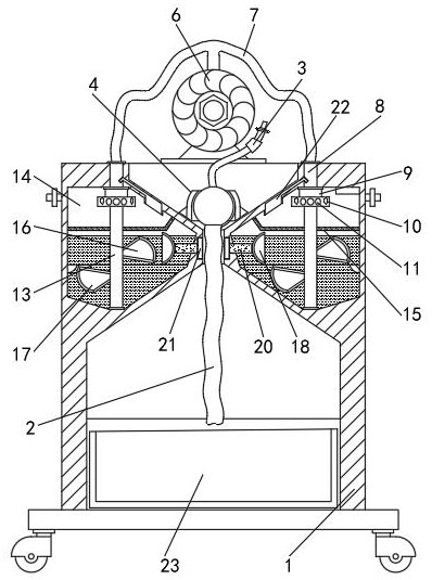 A sealing performance testing device for a biological storage and transportation system