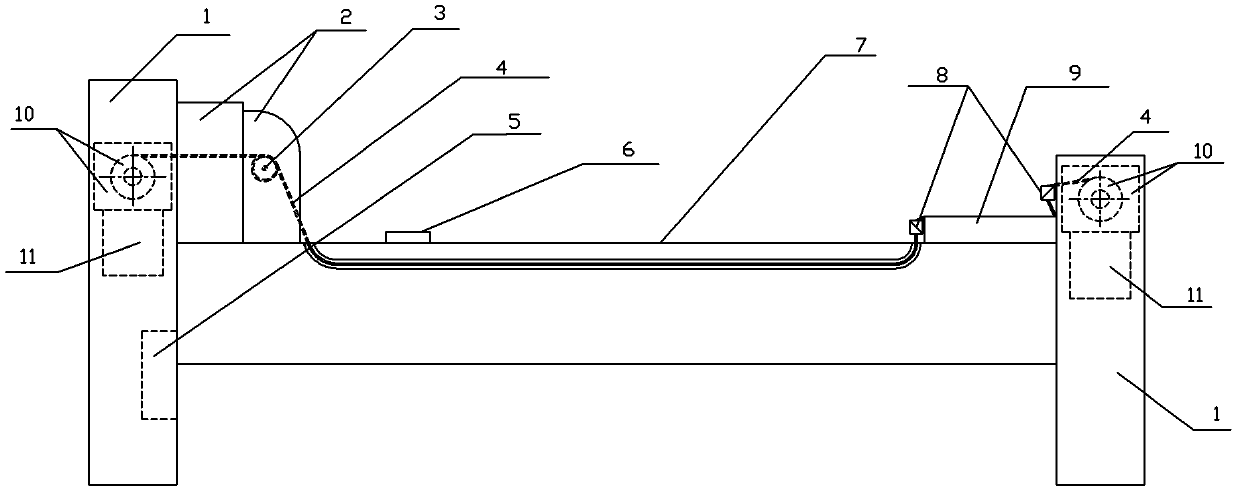 Automatic integrated quilt-covering bed and automatic integrated quilt-covering machine