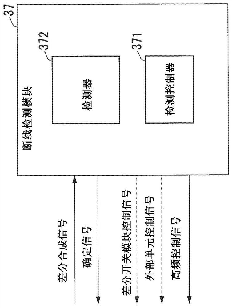 Disconnection detection device, signal processing unit and disconnection detection method