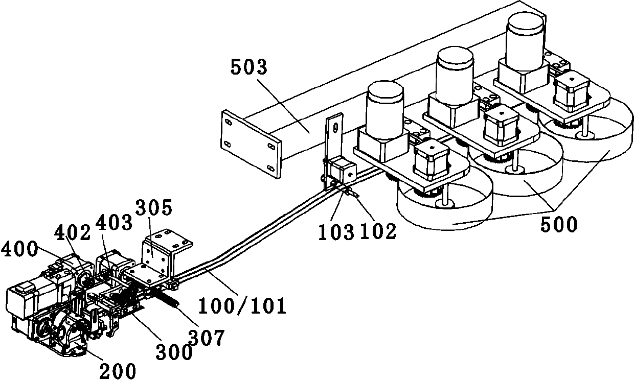 Different bead changeable bead embroidery device and embroidery machine