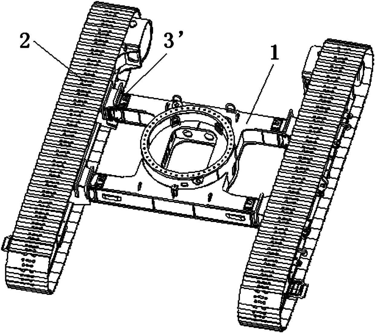 Novel vehicle frame and track frame connecting plug plate