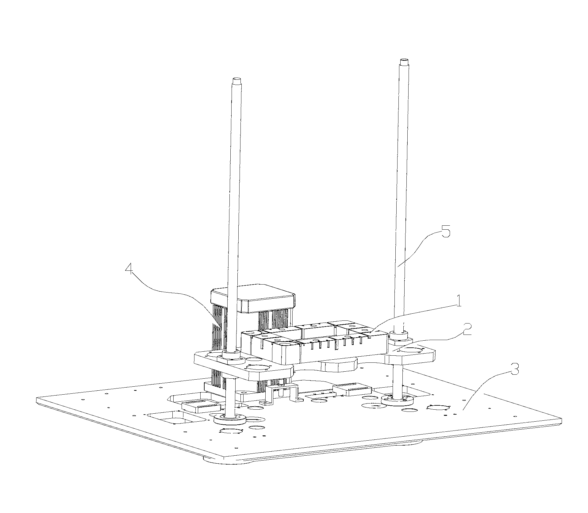 Welding bench capable of automatically storing materials