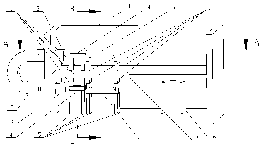 A metal-enclosed in-body tester trigger device based on giant magnetoresistance magnetic sensitivity