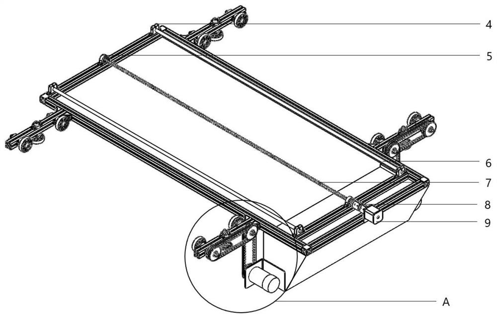 Photovoltaic panel cleaning machine with two-degree-of-freedom structure