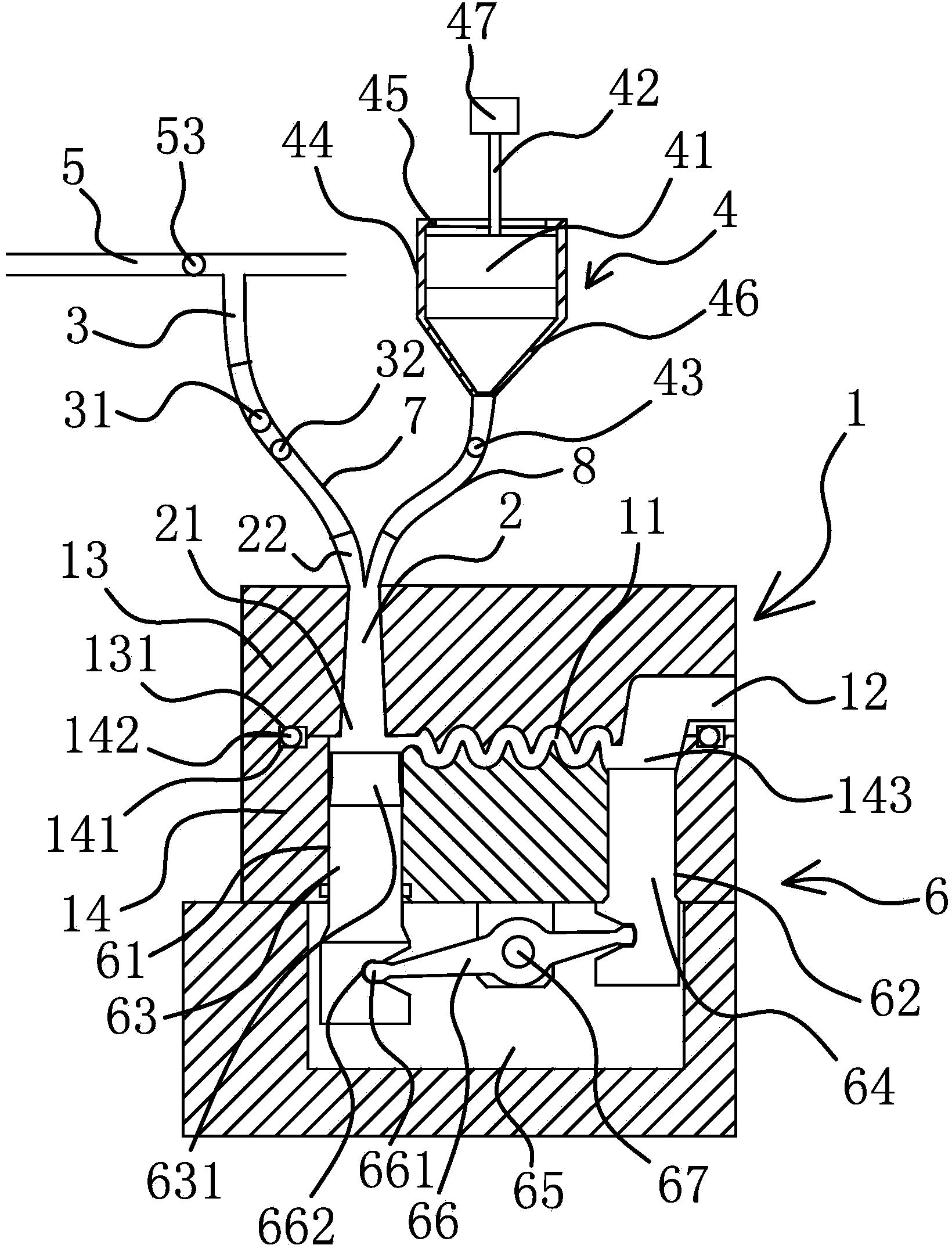 Vacuum pumping system for die cavities of die-casting dies