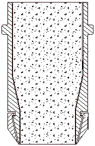 Sand leakage preventing sand injection nozzle for large-calibre core shooting mould