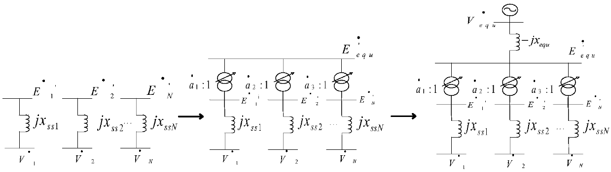 Dynamic equivalence method for double-fed wind turbines on basis of equivalent power angle co-modulation