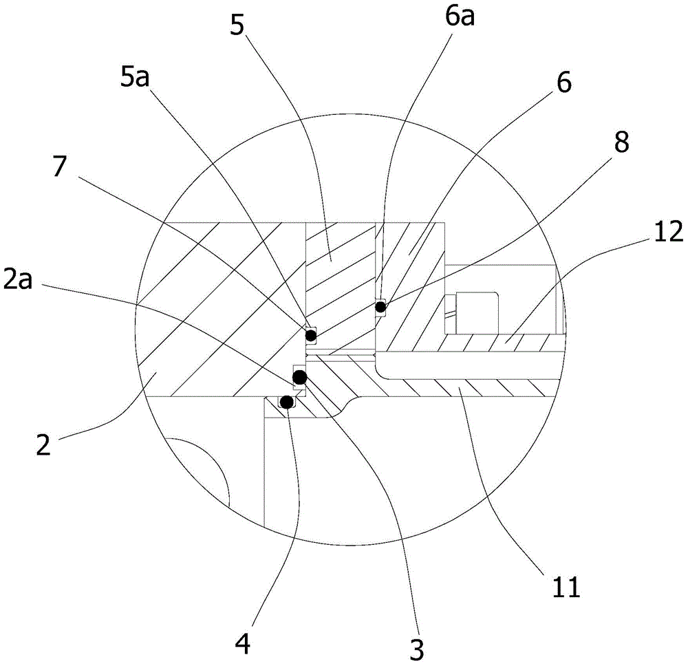 Fuel gas inlet branch pipe sealing structure for double-fuel engine