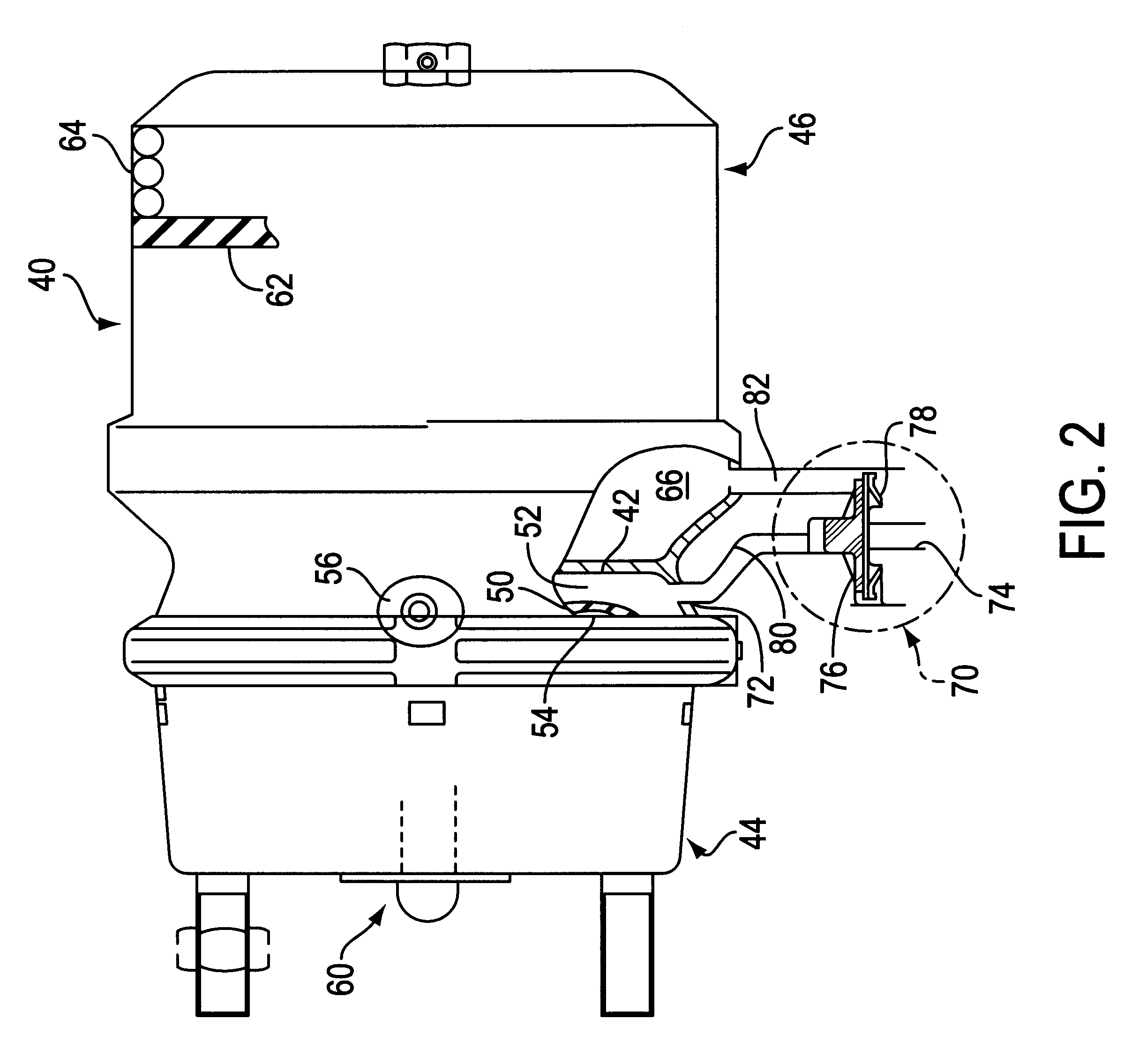 Spring brake actuator with integral biased double check valve for anti-compounding and roll-back protection