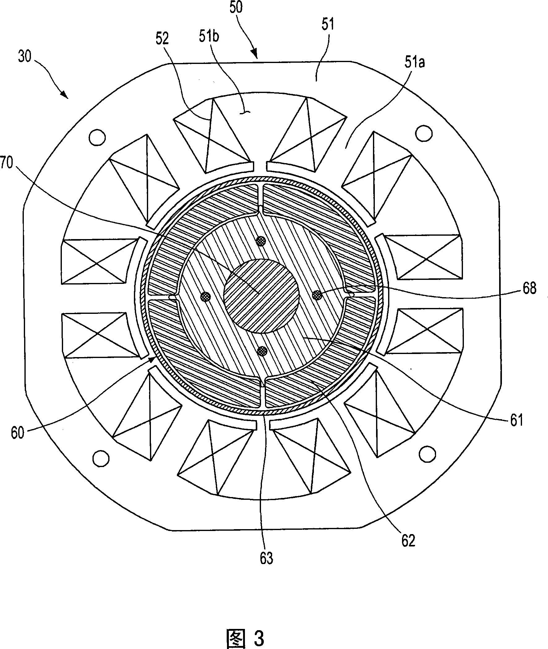 Compressor motor magnet magnetization method