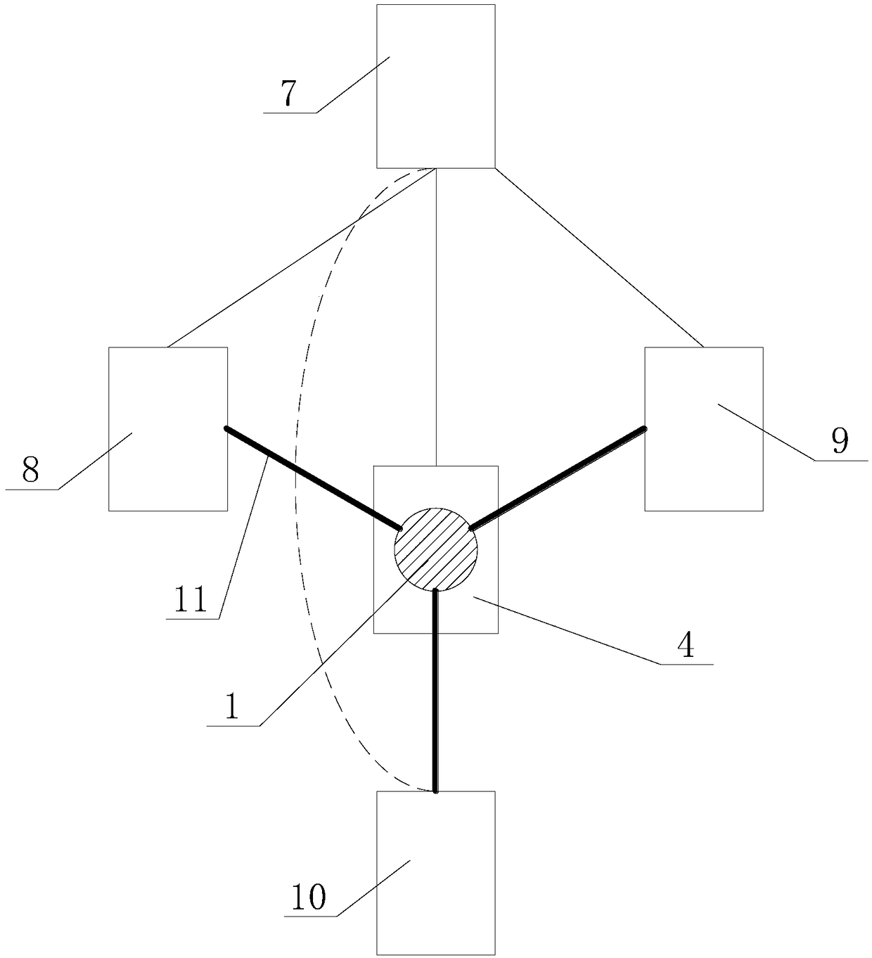 Intelligent repair system for transmission tower of freeze soil area