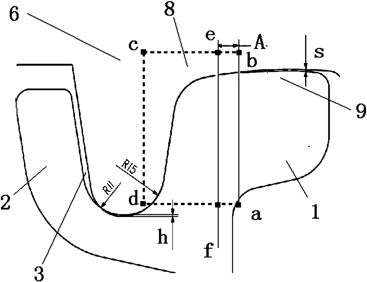 Groove rail straightening structure