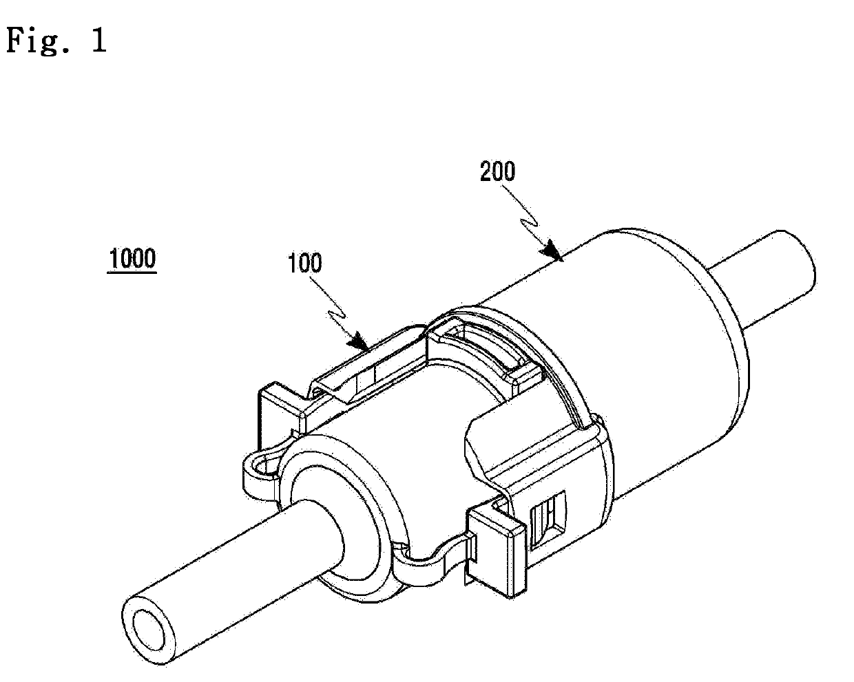 Connector assembly connecting cables for power transmission