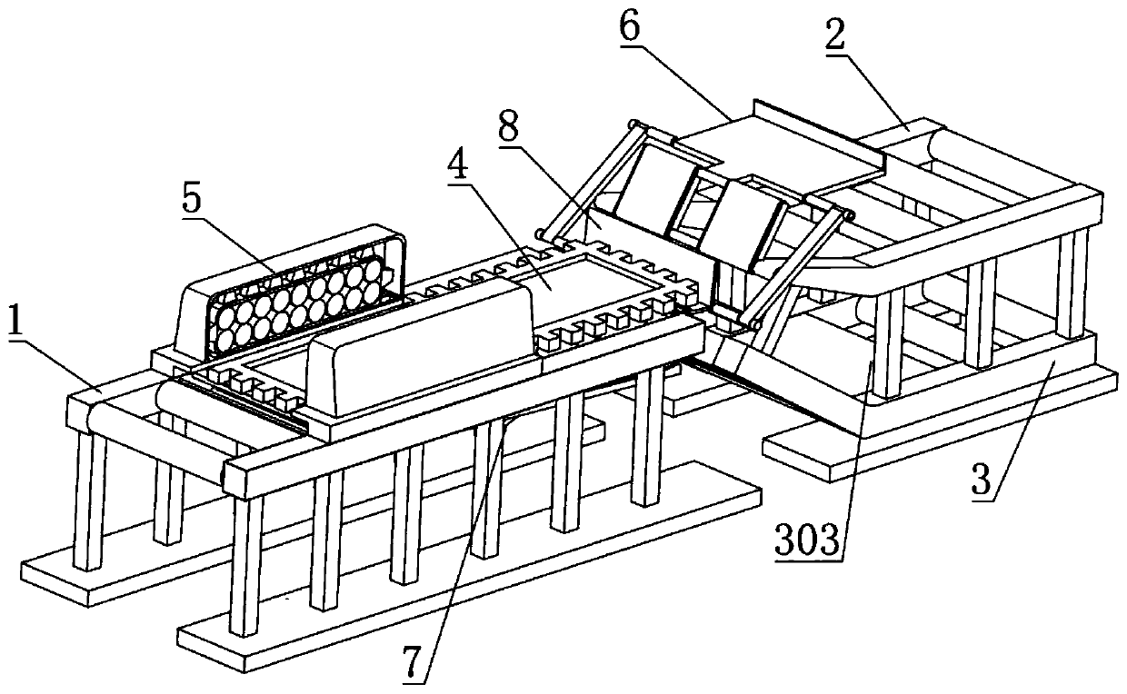 An automatic grouping device for toothed building plates