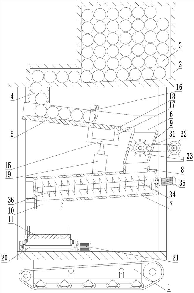 Double row two-way automatic silage feeding equipment for beef cattle breeding