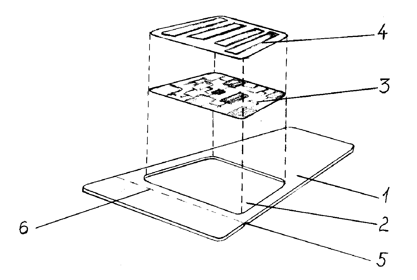 Plastic card provided with electrical contacts