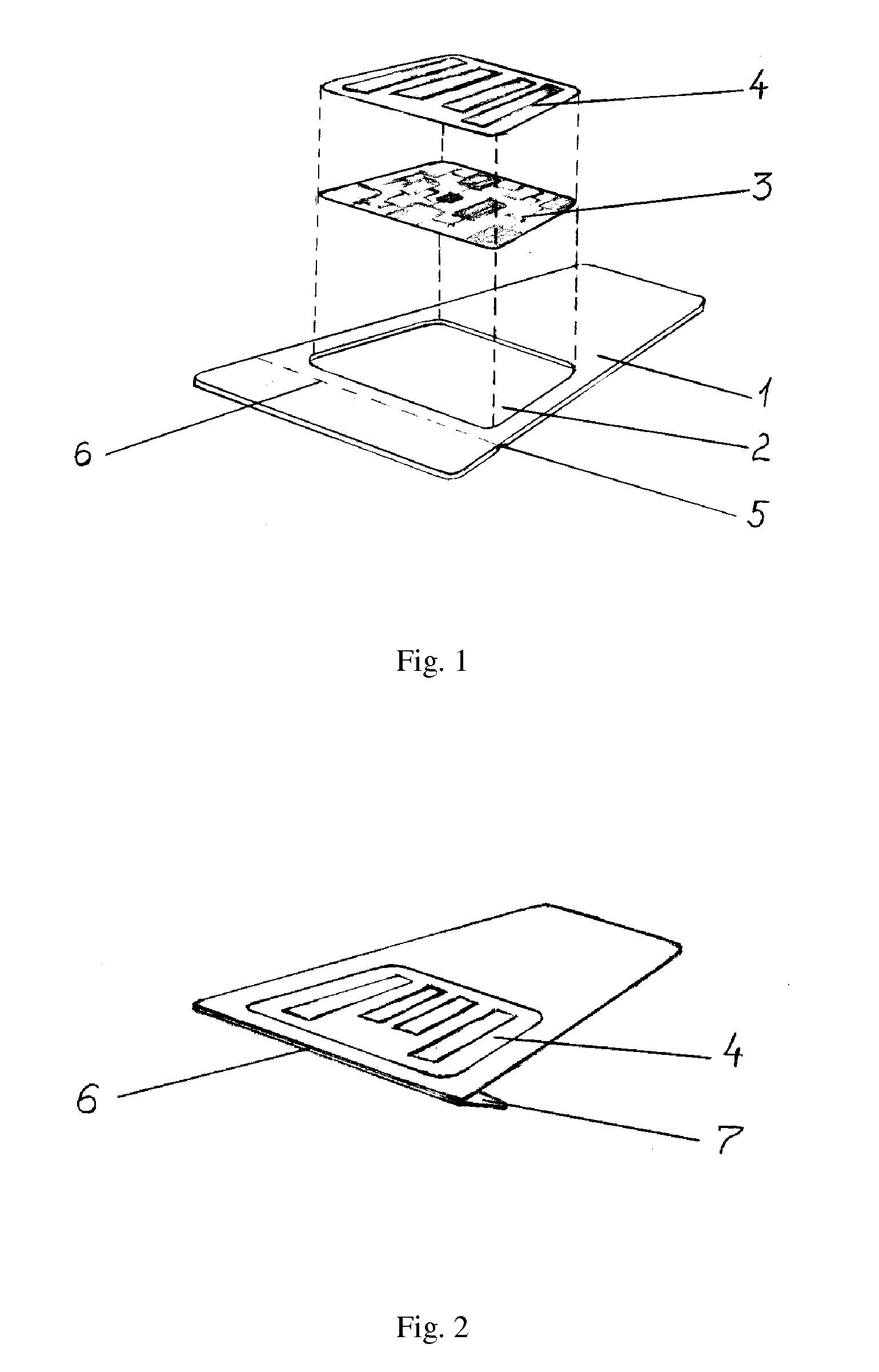 Plastic card provided with electrical contacts