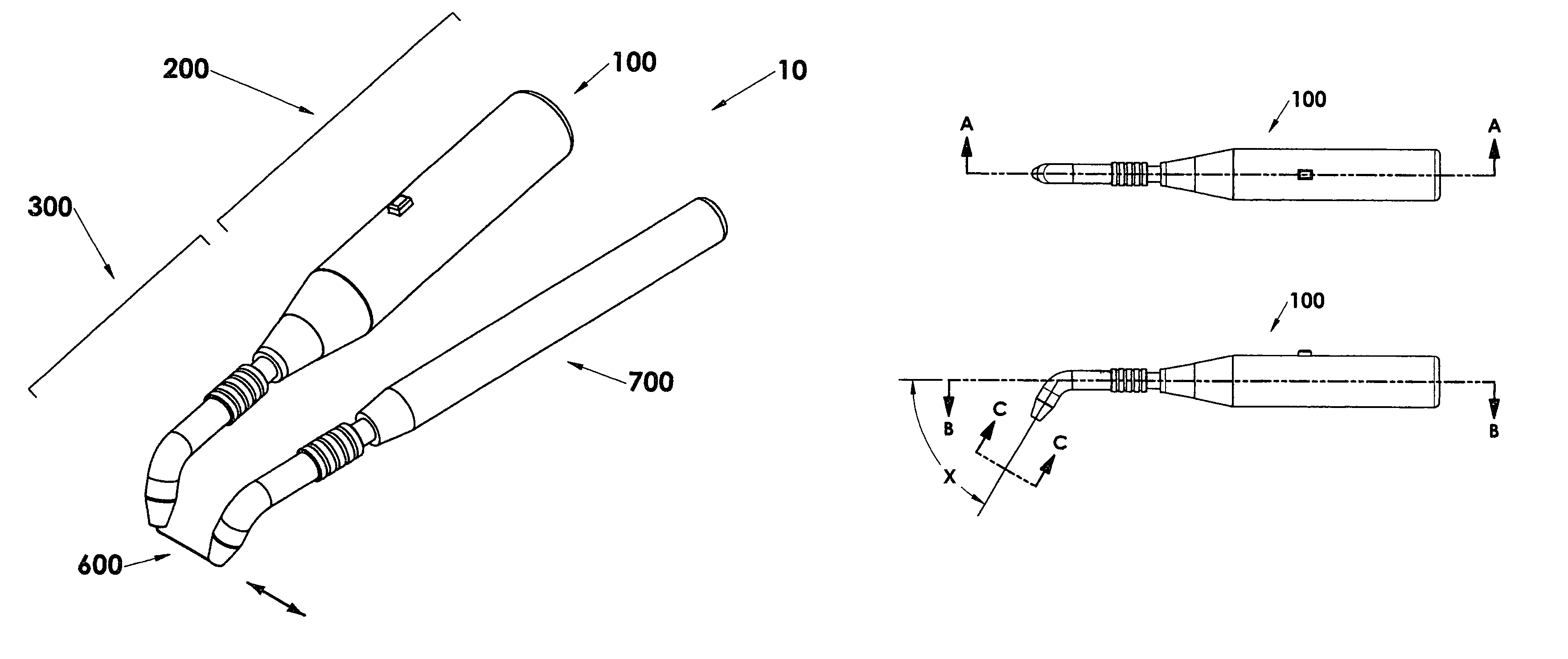 Two handed power driven flossing apparatus with removable head for attachment to power driven toothbrush