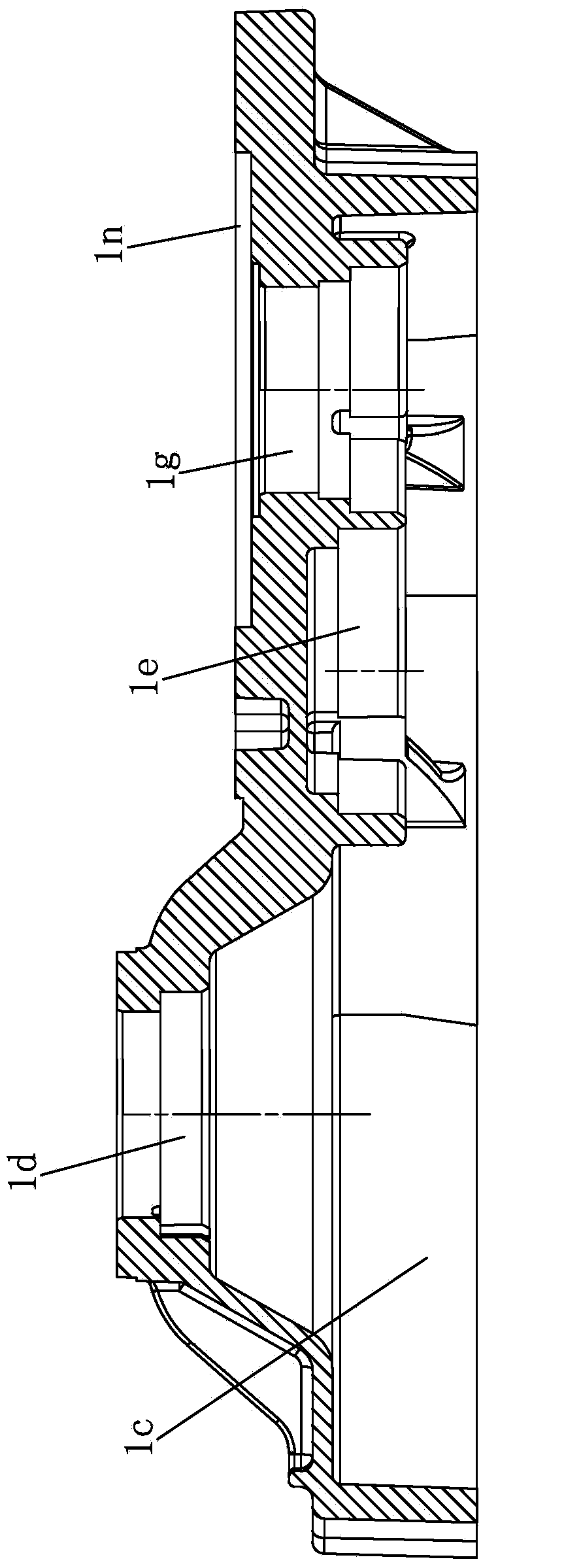 Right box of bi-gear gearbox assembly of electric vehicle