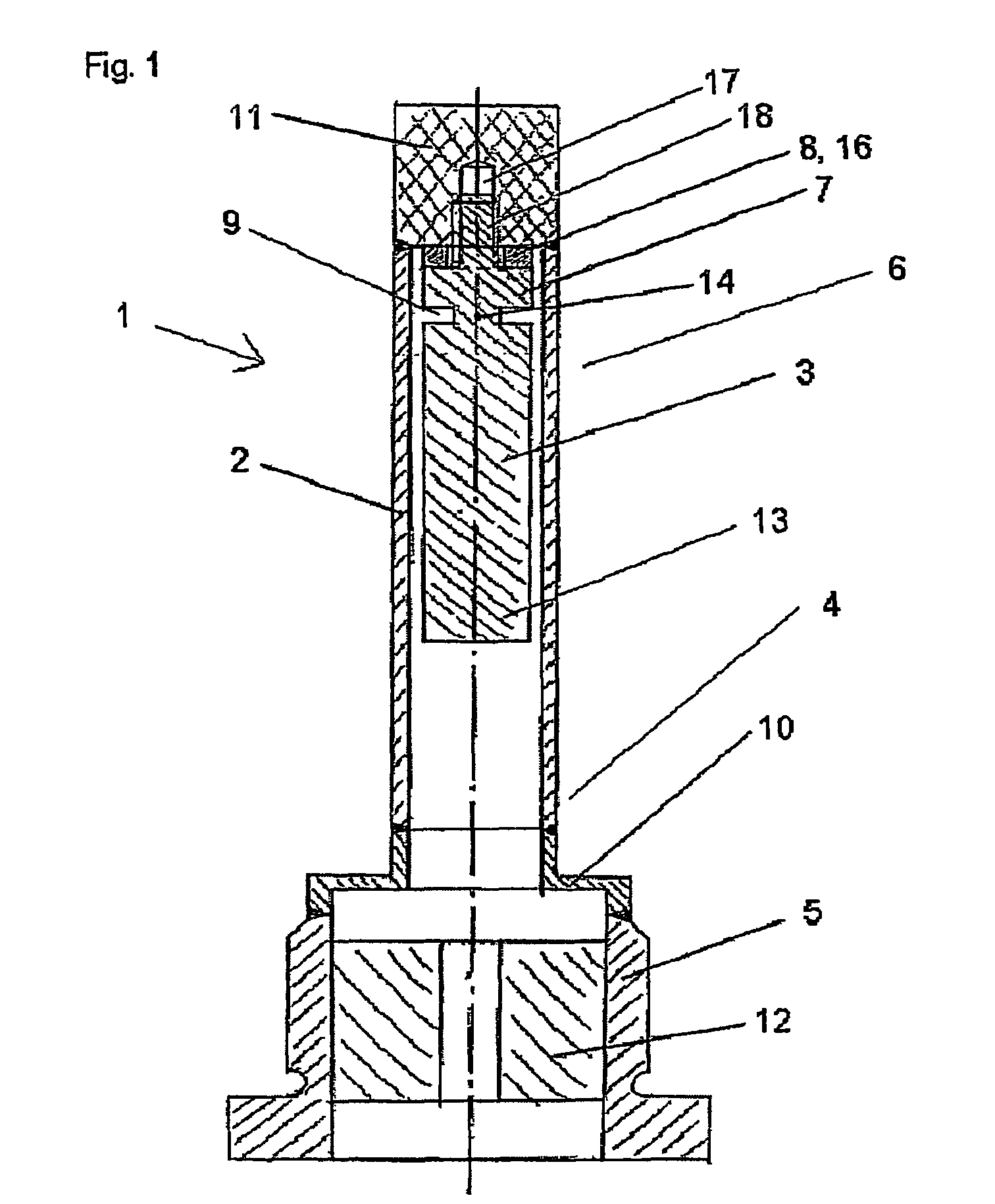 Device for determining and/or monitoring at least one physical or chemical process variable of a medium in a container