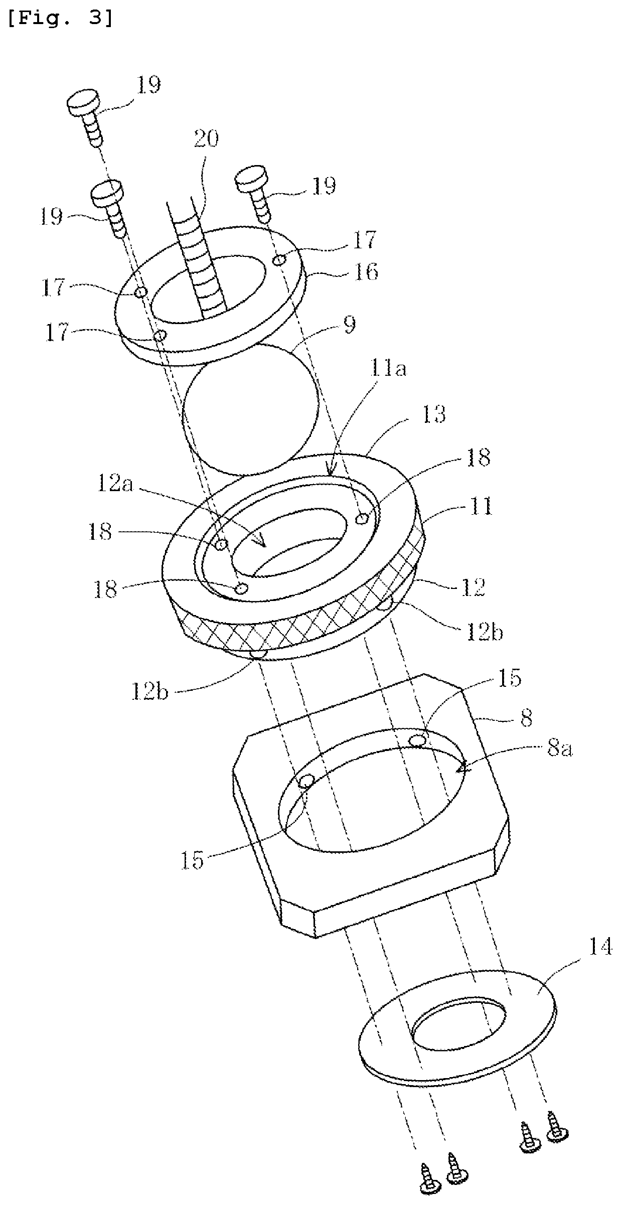 Angle adjustment stage device for dental technique