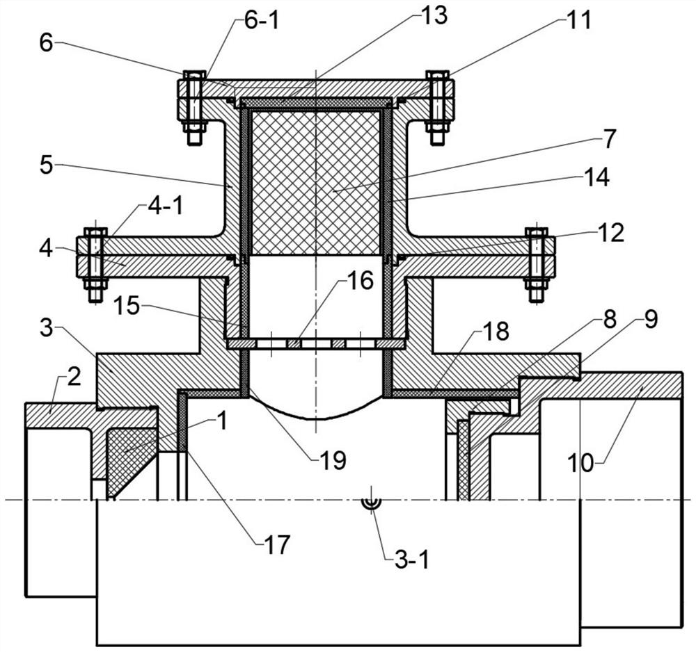 Interlayer ablation carbonization controllable experimental device for double-pulse solid rocket engine