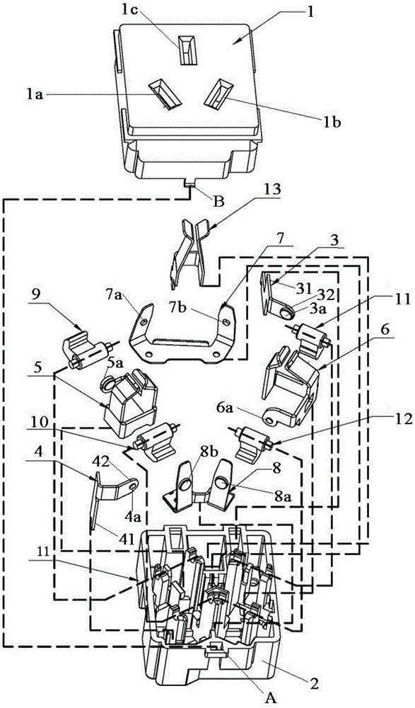 Safety socket free of electric shock